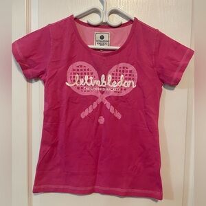 WIMBLEDON Championship bright pink t shirt UK 10